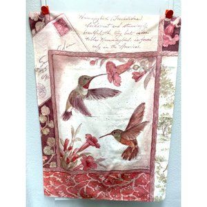 Beautiful Hummingbird Banner /Wall Hanging by Betty Whiteaker/37" x 27.5" /Rare